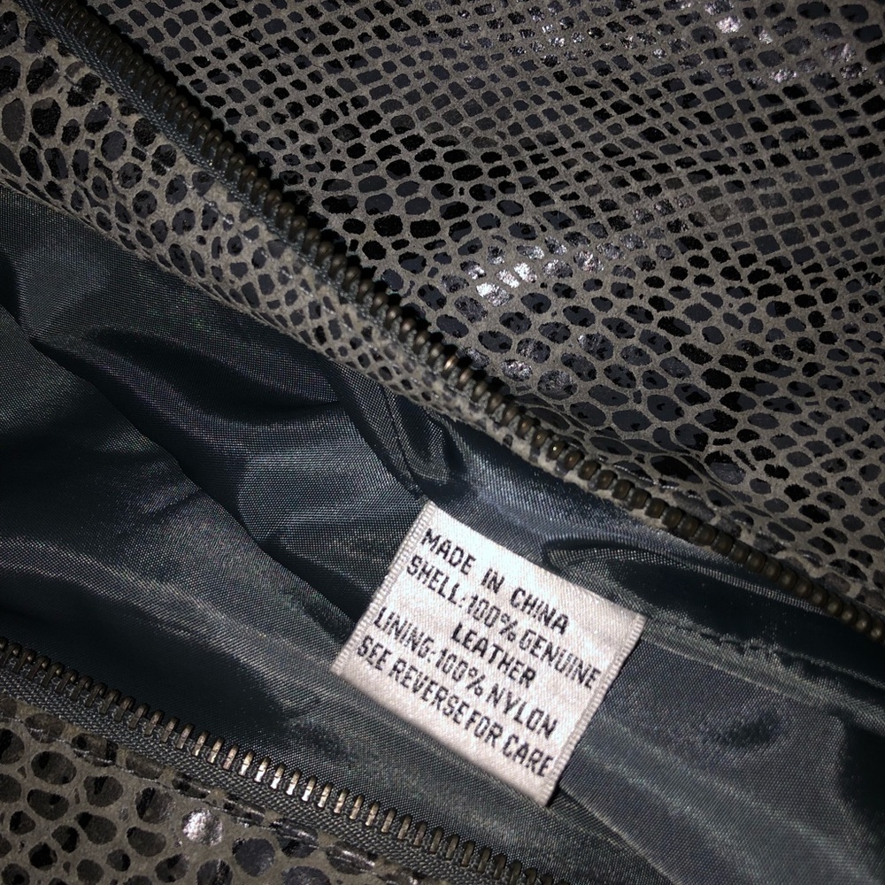 Genuine Leather Snakeskin Pattern Jacket - image 3